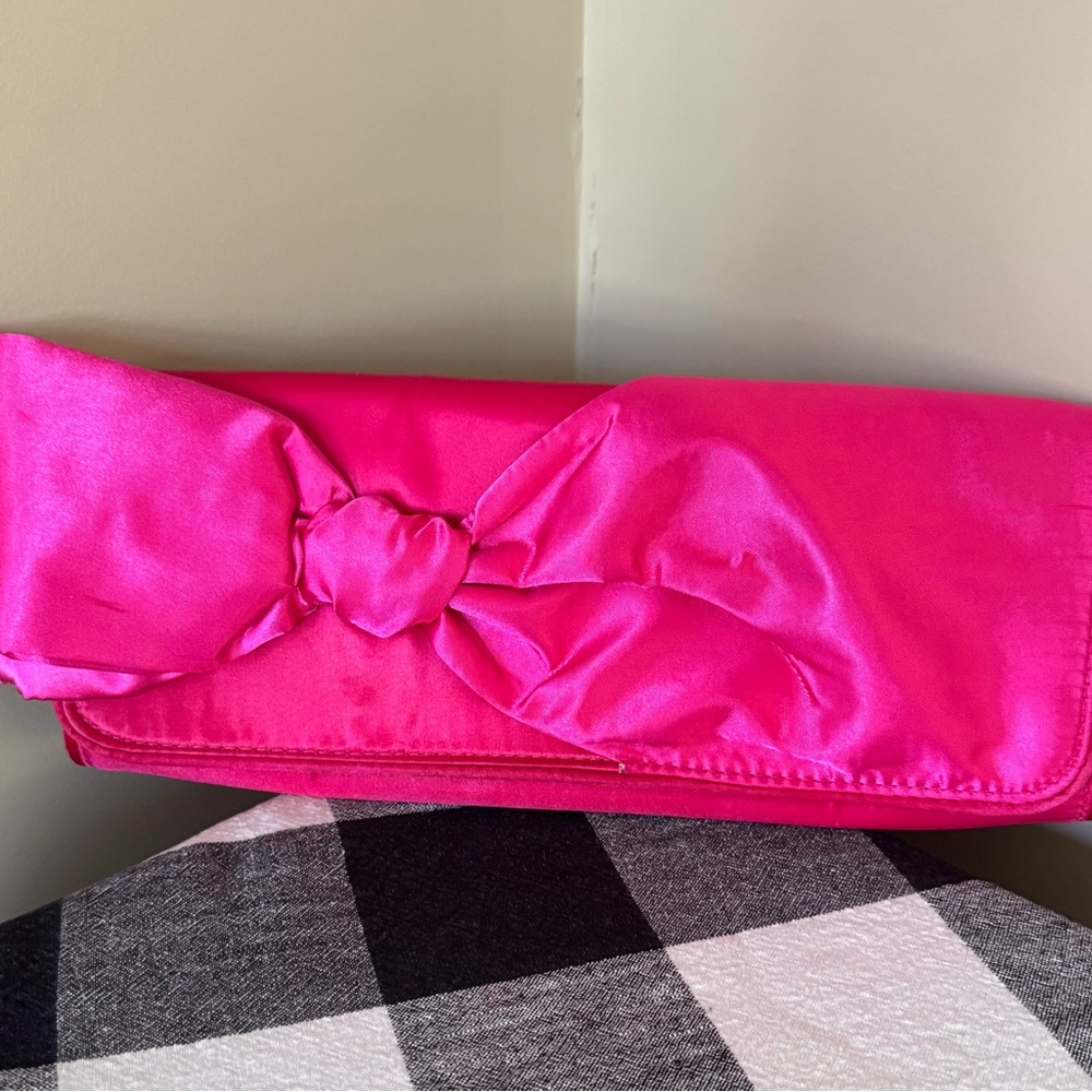 Fabulous Pink Clutch with Bow Accent